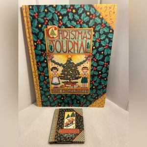 Christmas Journal Mary Engelbreit theme HC BOOK LOT Holiday organizer Quote